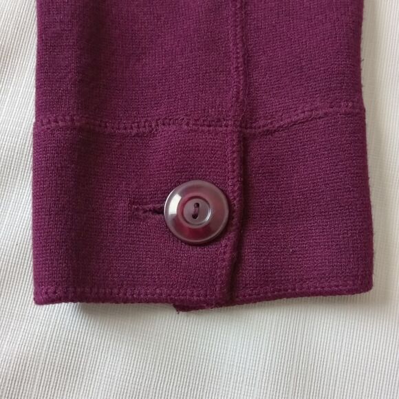 Jones New York Purple Burgundy Red Genuine Suede Button Front Jacket Women's 0X - Picture 11 of 12